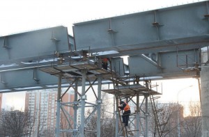 Работы по бетонированию опор эстакады в районе Бирюлево Восточное завершены