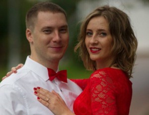 Eчастники акции «Главное в жизни» Екатерина и Денис Храповы