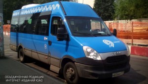 Маршрутное такси нового образца в районе Бирюлево Восточное 