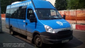 Новые синие автобусы в районе Бирюлево Восточное 
