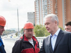 Мэр Москвы Сергей Собянин открыл эстакаду