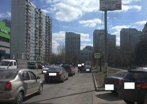 Знак "Пешеходного перехода" восстановили на Бирюлевской улице 