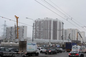 Работы над основной конструкцией эстакады через Павелецкое направление железной дороги завершены
