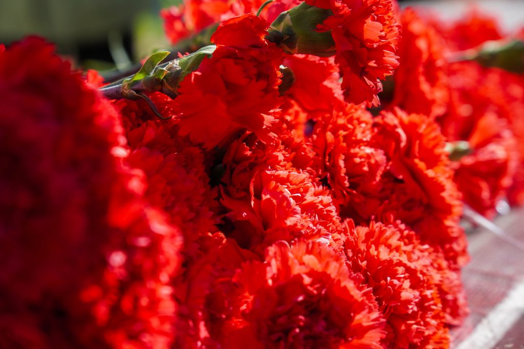 Студенты КДПИ имени Карла Фаберже приняли участие в патриотической акции. Фото: Ксения Догонашева, «Вечерняя Москва»