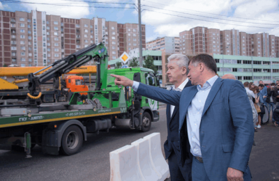 Сергей Собянин открыл сегодня новую эстакаду на пересечении 2-й Мелитопольской улицы и Варшавского шоссе