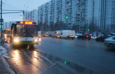 Автобус в районе Бирюлево Восточное