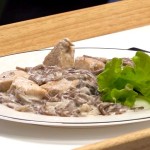 Блюдо Михаила- паста с индейкой и грибным соусом